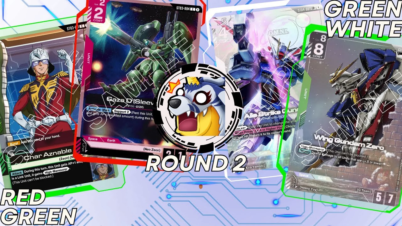 Gundam Card Game [GD01] Eagles Nest Webcam Round 2 Red/Green Vs Green/White