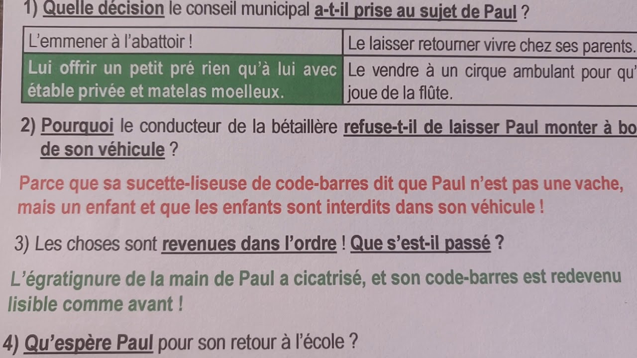 Correction des questions chapitres 8 et 9 - Vachement moi 🐮