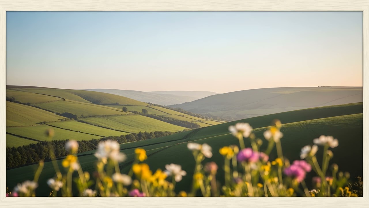 Vibrant Wildflower Landscape 4K | Frame TV Art