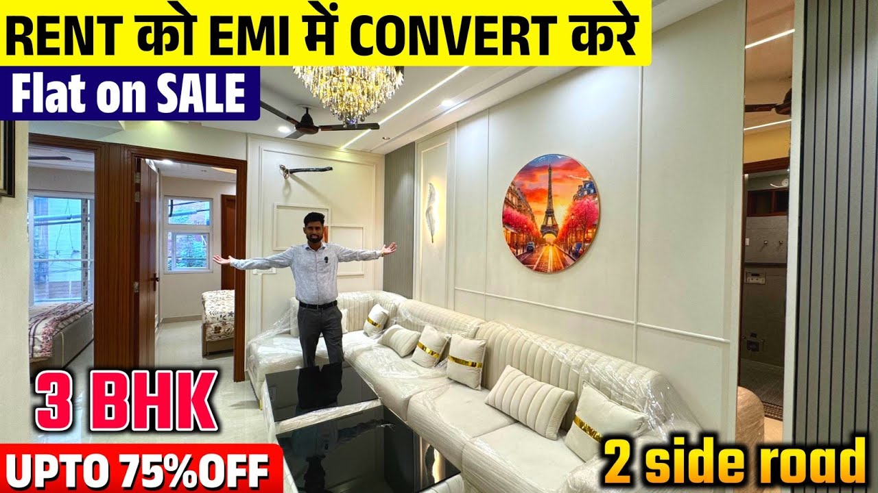 Flat on SALE 🔥 Luxury 3-BHK Flat in Delhi | Flat near Dwarka 40 Foot Road near Park Lift Car Parking