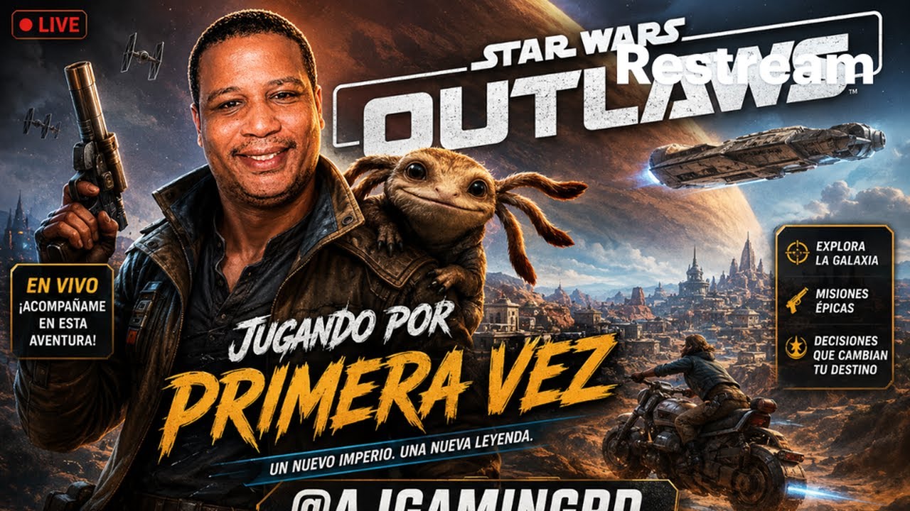 🚀 STAR WARS OUTLAWS EN VIVO | &iexcl;PRIMERA VEZ EN LA GALAXIA M&Aacute;S PELIGROSA! 🌌