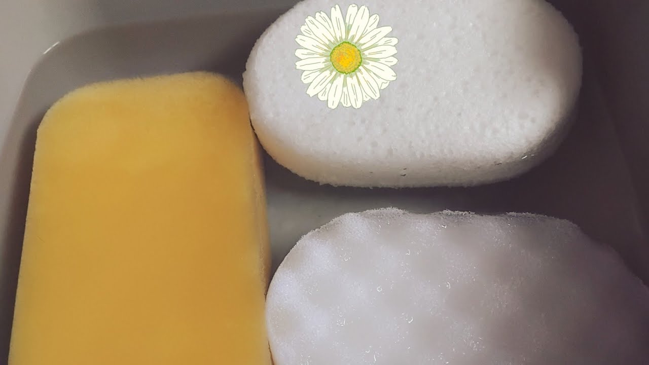 ASMR Soapy Car and Massage Sponges Squeezing, Rinsing and Wet Ripping 🧽🤍💛
