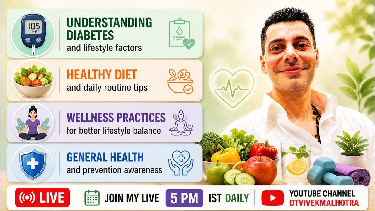 Dt Vivek Malhotra is live for diabetes