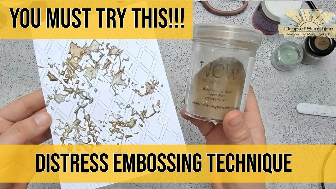 🔥🔥DISTRESS EMBOSSING TECHNIQUE 👌 You MUST try THIS! #cardmaking