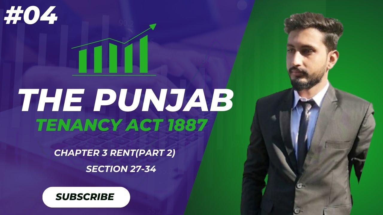 The Punjab tenancy act 1887 lecture 4 rent part 02 section 27-34