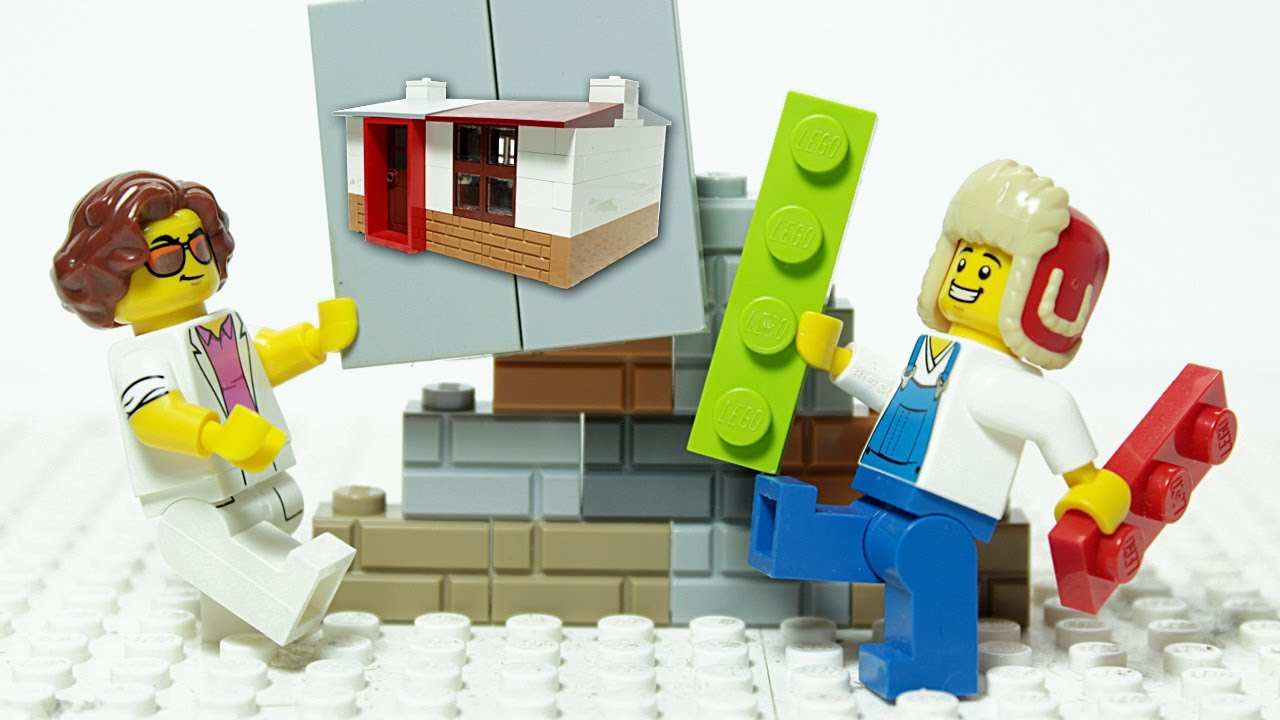 Lego Brick Building - Bungalow House - Inspirational DIY Satisfaction Animation