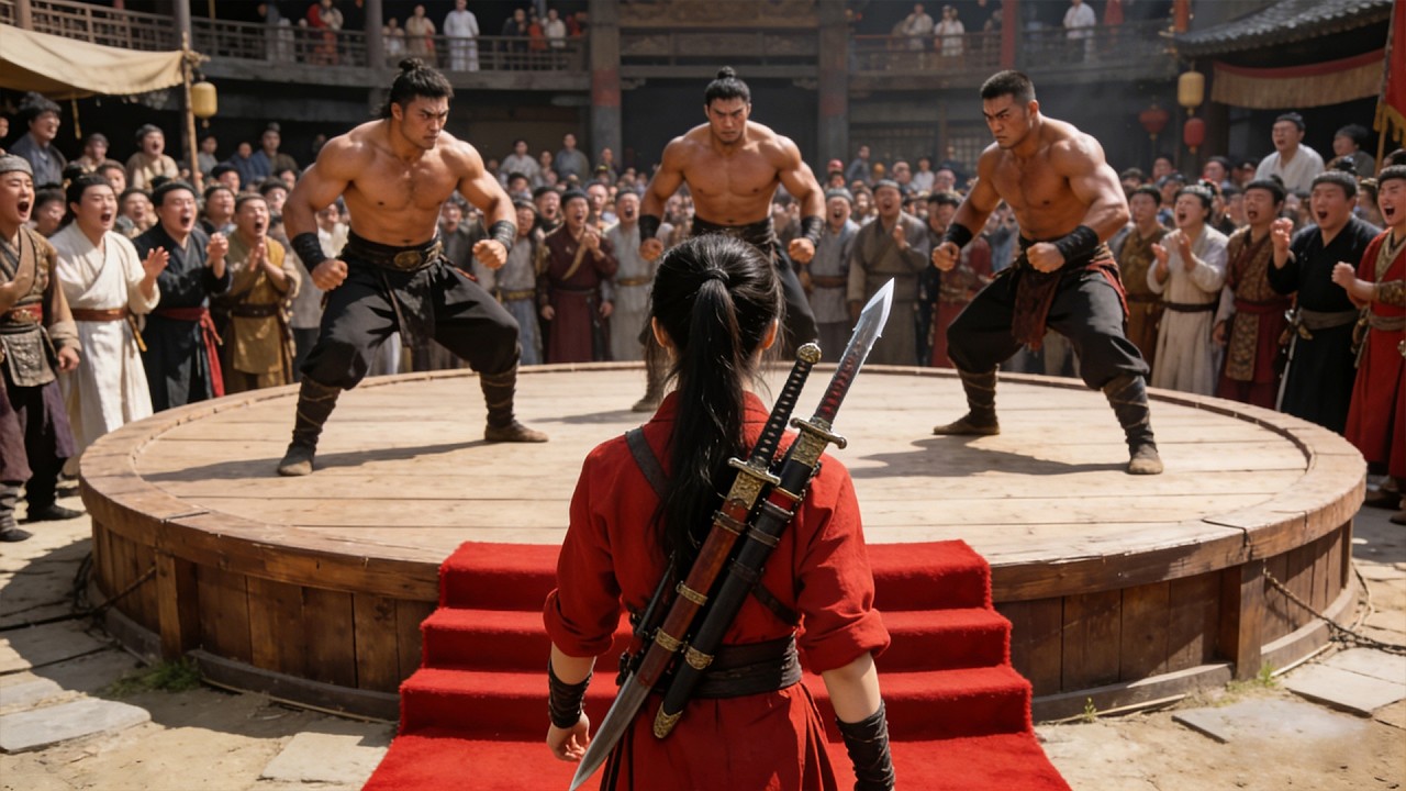 武林高手挑战功夫少女，不料被她当场暴揍！#drama #kungfu #中国电视剧