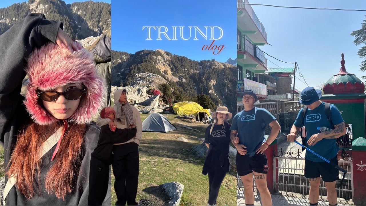 Triund vlog | Trekking with my husband &hearts;️🏔️ | Tibetan vlogger