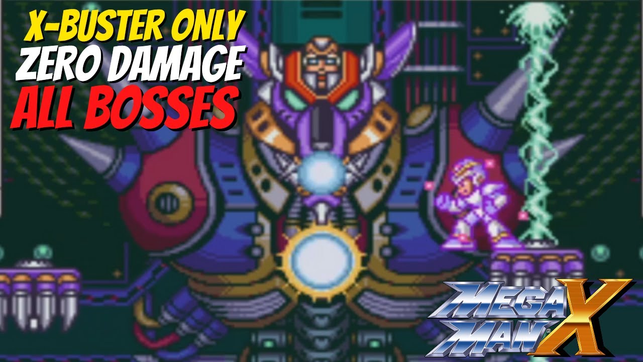 Mega Man X All Bosses - NO DAMAGE, X-Buster Only