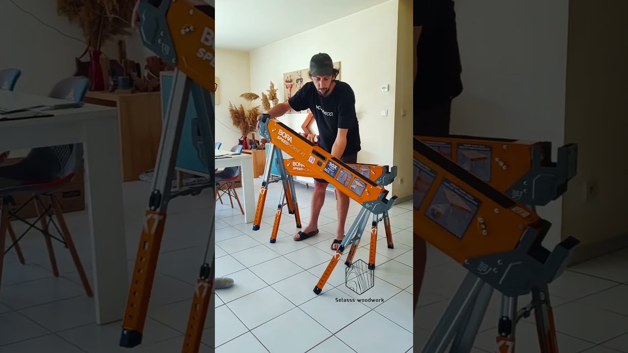 @BoraTool SPEEDHORSE XT 🟠💪💨 incroyable #selasss #bora #woodworking #sawhorse #folding #woodwork