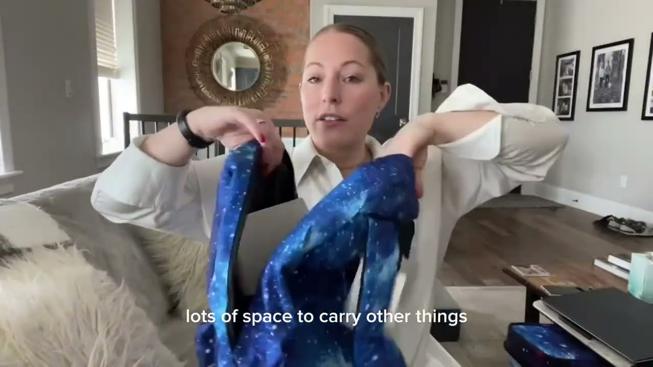 Fenrici Purple Galaxy Backpack 17