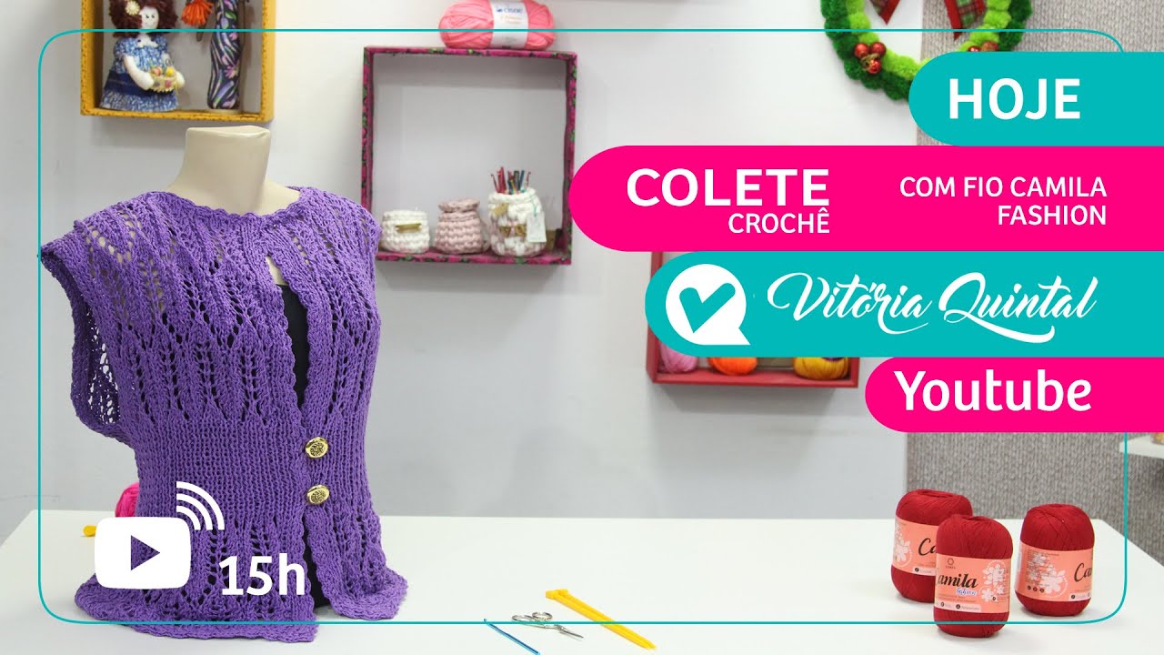 Aprenda a fazer um Colete em TRICÔ com Vitória Quintal 