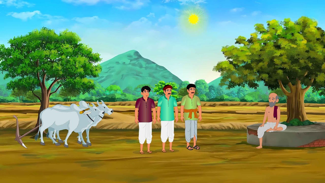 किसान के तीन मुर्ख बेटे | Hindi Moral Story | Animated story | Cartoon | Kahaniya | Cartoon Video | 