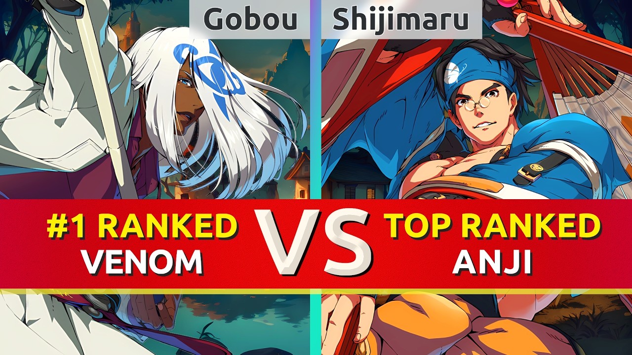 GGST ▰ Gobou (#1 Ranked Venom) vs Shijimaru (TOP Ranked Anji). High Level Gameplay