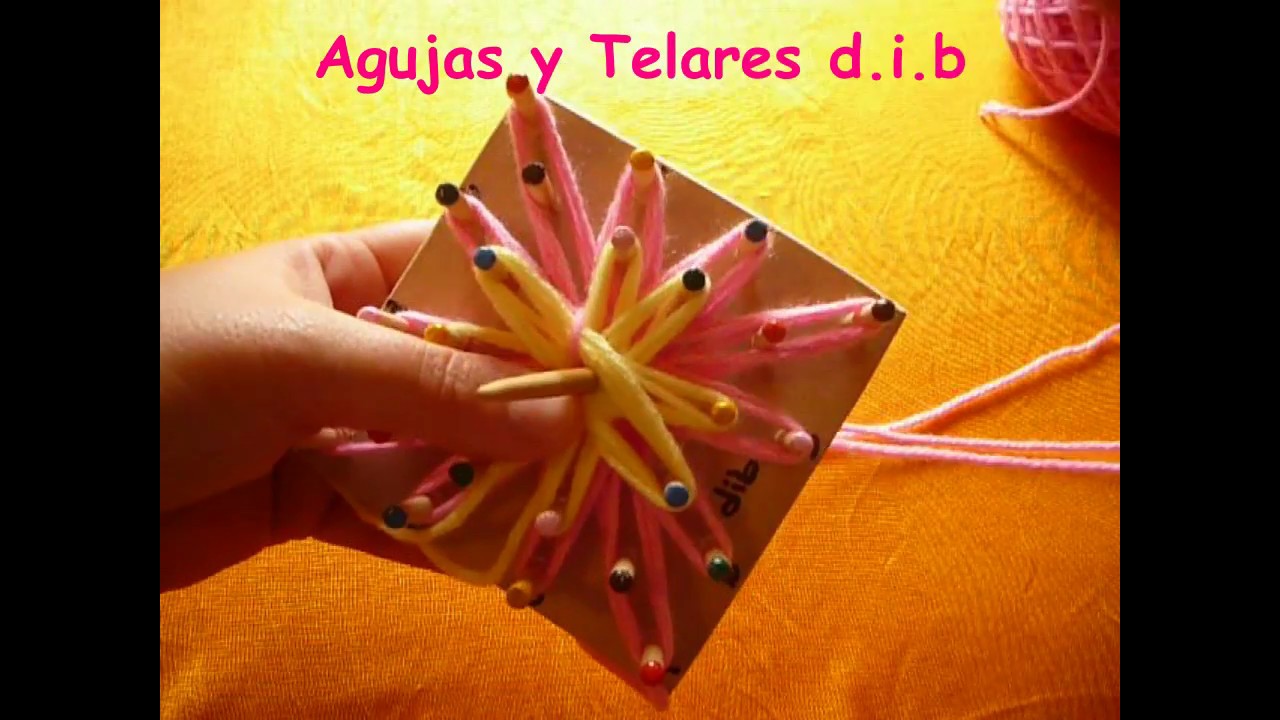 FLOR DOBLE, TEJIDA CON TELAR DE FLORES DIB