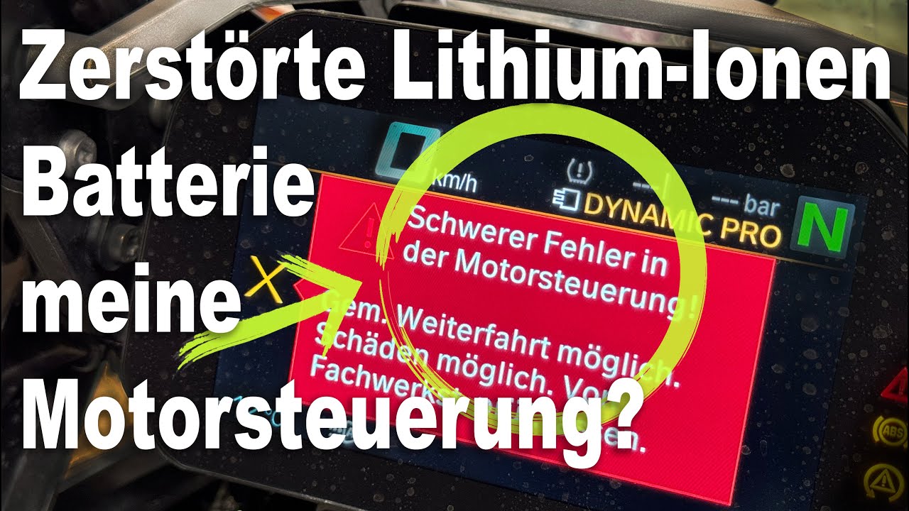 Zerstörte eine Lithium-Ionen-Batterie die Motorsteuerung meiner BMW 1250GS?