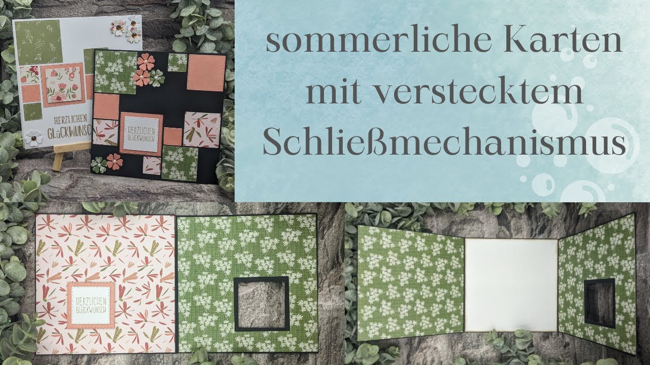 Karte mit verstecktem Schließmechanismus - auch mit Papierresten möglich