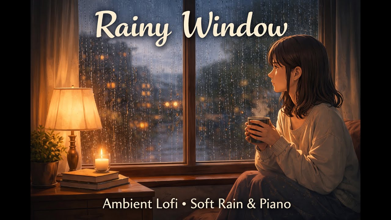Rainy Window 🌧️ 5 Hours Cozy Lo-Fi Beats for Focus, Study & Relaxing | Low Motion Lo-Fi
