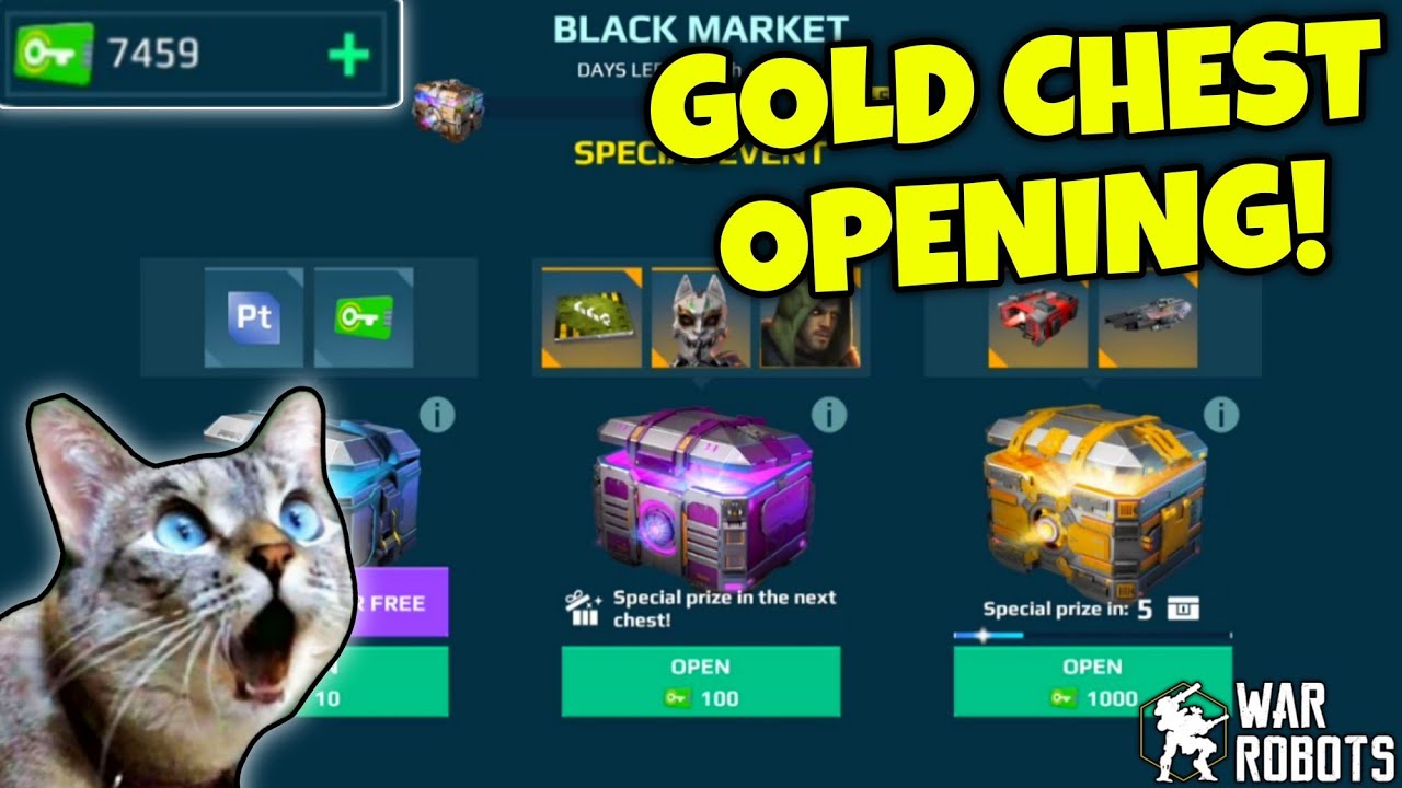 LUCKY GOLD CHEST OPENING!? New ACCOUNT Adventure In War Robots!