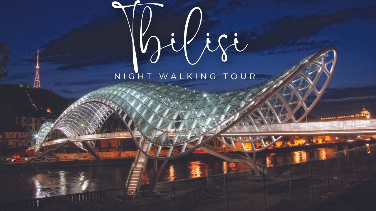 Tbilisi | Night City | Walking tour | 4k