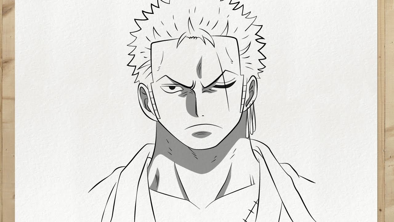 COMO DIBUJAR A ZORO RORONOA FACIL