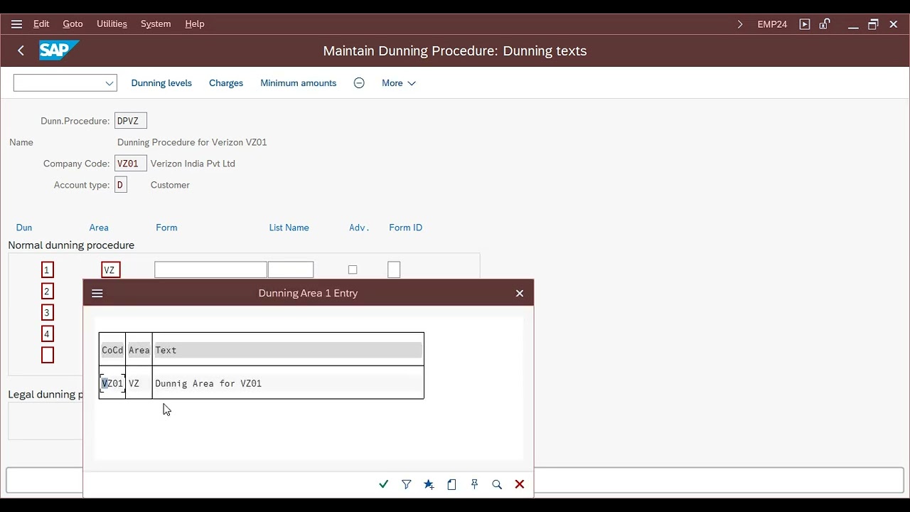 SAP S4 HANA Dunning Configuration Settings, Testing and Printing Dunning Notice