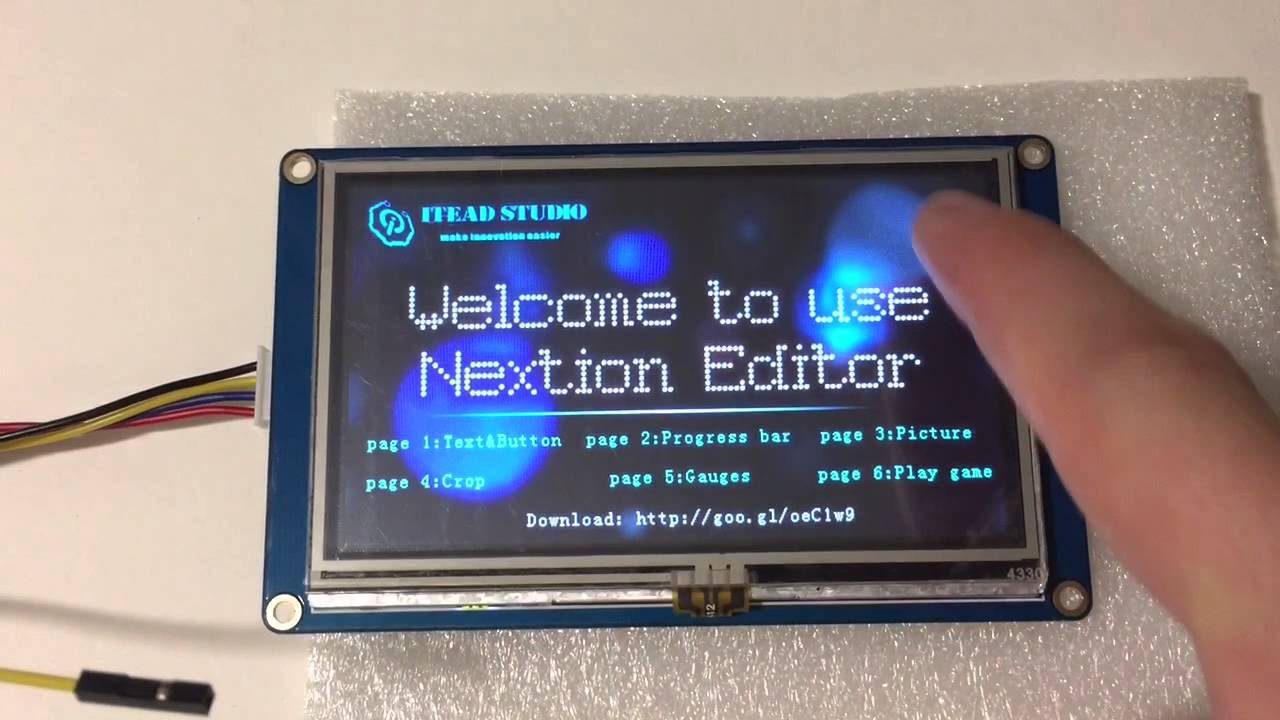 Nextion Touch Screen Unboxing and Review of Preloaded Demo App