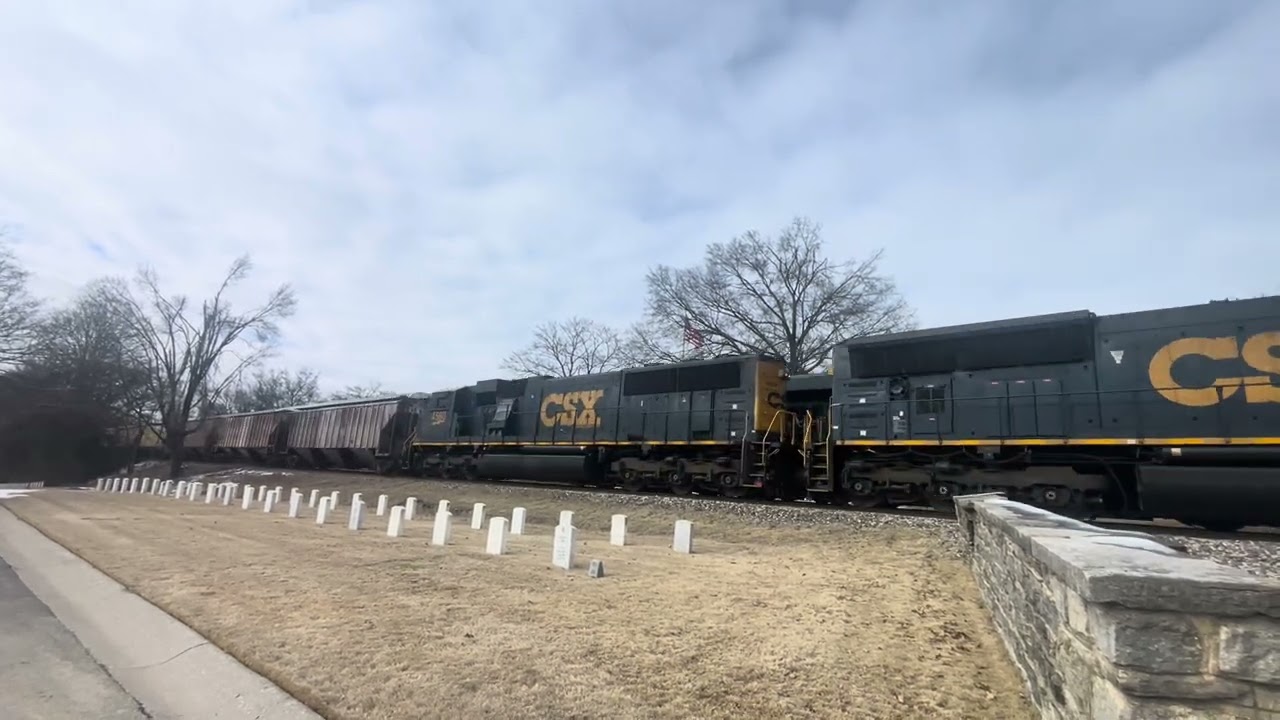 Northbound Grain/Coal train 6 locomotives February 03, 2026. Madison Tn