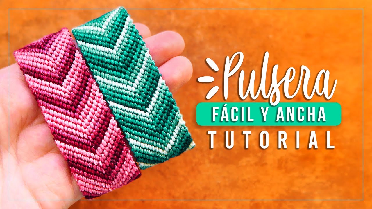 Cómo hacer pulsera de hilo fácil y ancha #20✨ Paso a Paso | DIY Macrame Friendship Bracelet