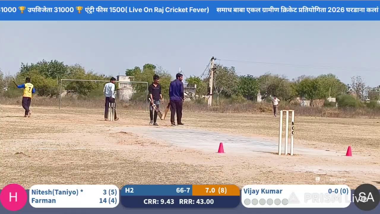 Smadh Baba Cricket Tournament 2026 Ghardhana Kalan match Chhawasari vs Heerwa 2