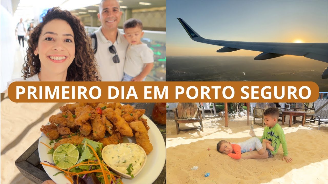 PRIMEIRA VEZ DOS MENINOS NO AVIÃO✈️, EXPERIMENTAMOS CARANGUEJO, CURTIMOS A PRAIA, DIA INCRÍVEL 😍