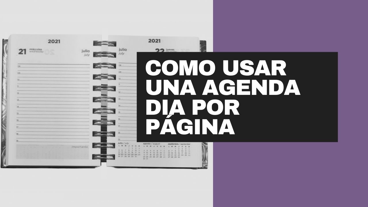 Como usar una agenda día por página