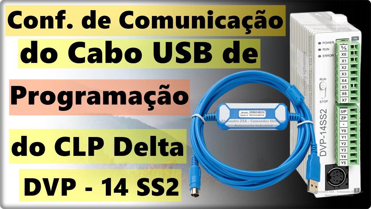 Como Fazer a Configuração de Comunicação do Cabo USB de Programação do CLP Delta DVP - 14 SS2.
