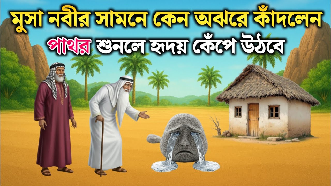 মূসা নবীর সামনে কেন অঝরে কাঁদলেন পাথর | মূসা আঃ ও পাথরের বিস্ময়কর ঘটনা | ইসলামিক কাহিনী