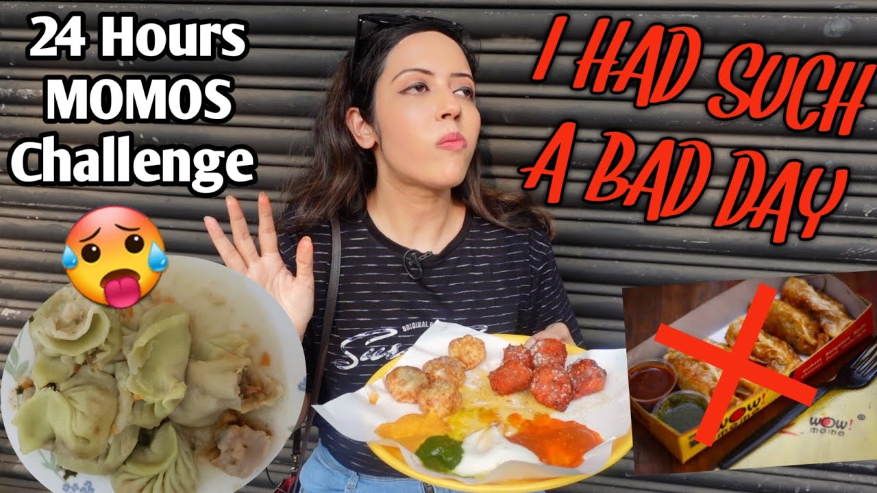 I Only Ate MOMOS For 24 HOURS Challenge | Anti climax hi ho gaya 😩