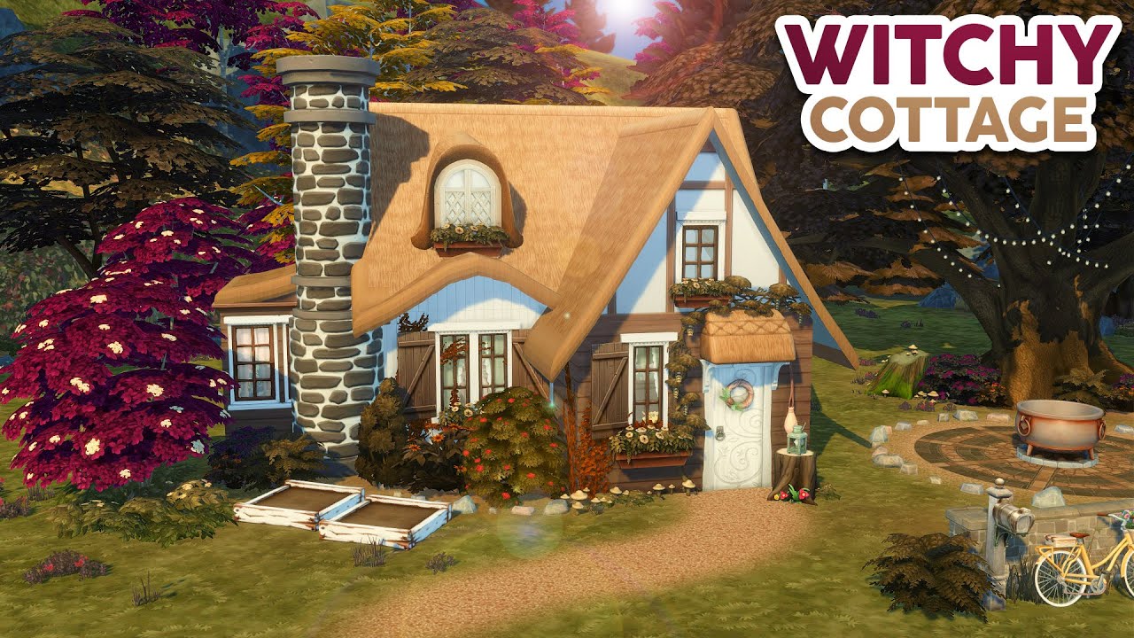 Ведьмин осенний коттедж 🧹 // The Sims 4 Быстрая постройка