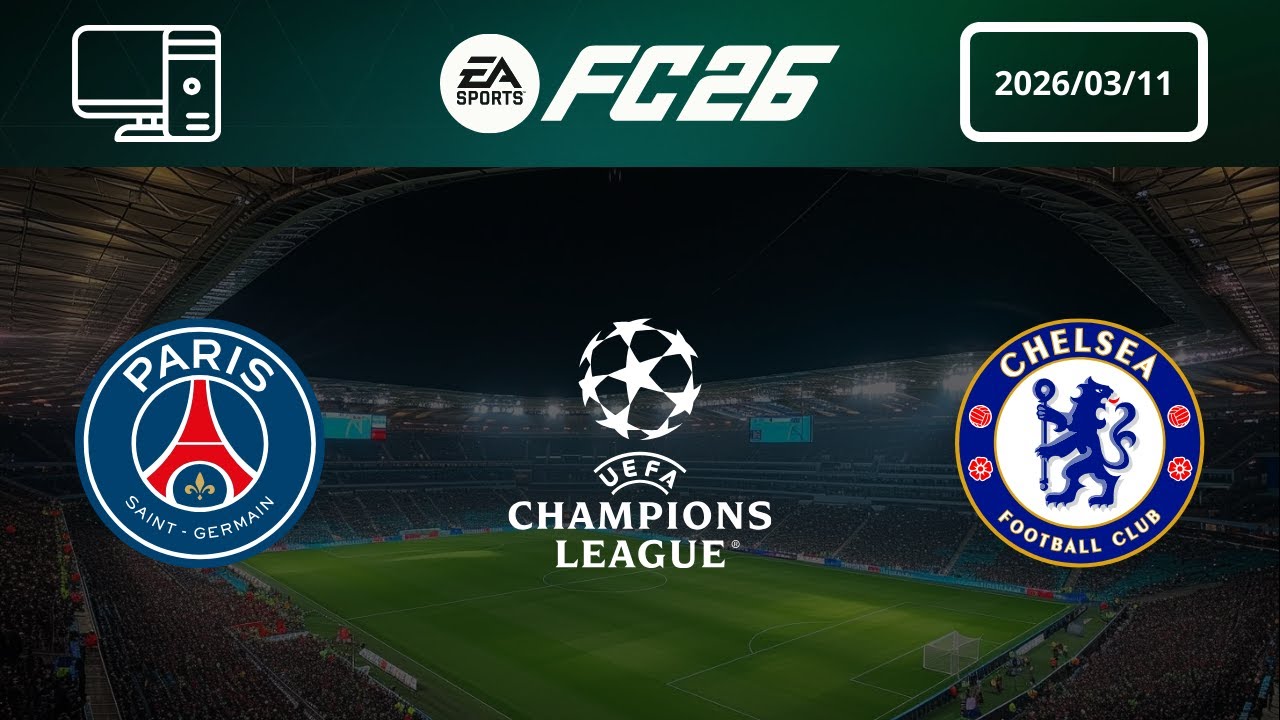 [4K] Paris Saint-Germain vs Chelsea - Prediction - 2025-26 UEFA Champions League - EA FC 26