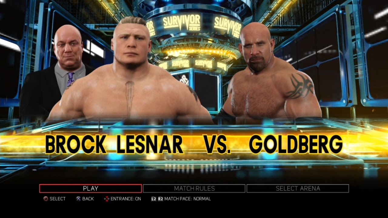 WWE 2K17 PS3 - Брок Леснар против Голдберга '98 - Survivor Series 2016 (2015)
