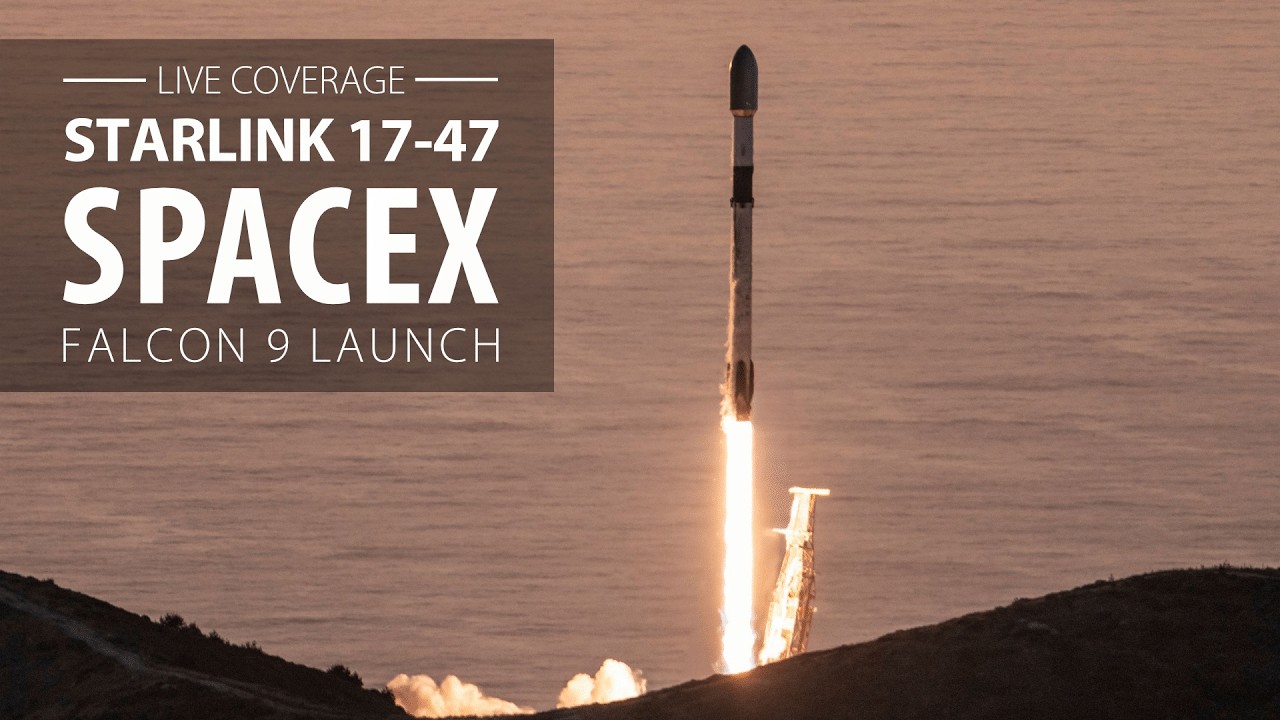 Прямая трансляция: ракета Falcon 9 запускает 24 спутника для системы Starlink компании SpaceX с б...