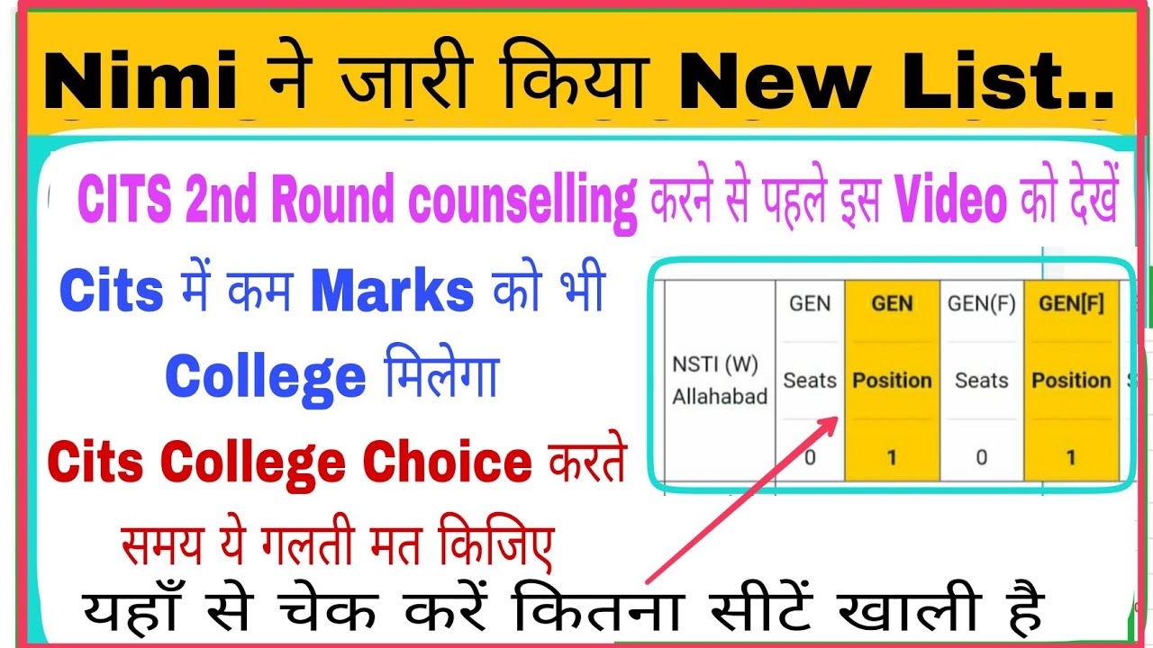 cits 2nd Round counselling Process | Cits 2nd Round college choice