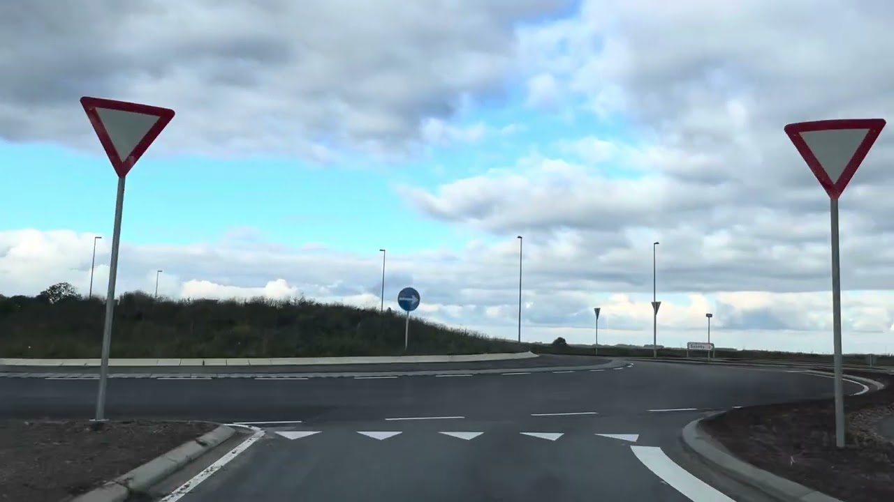 Driving To Randers, Jylland, Denmark 🇩🇰🌤️