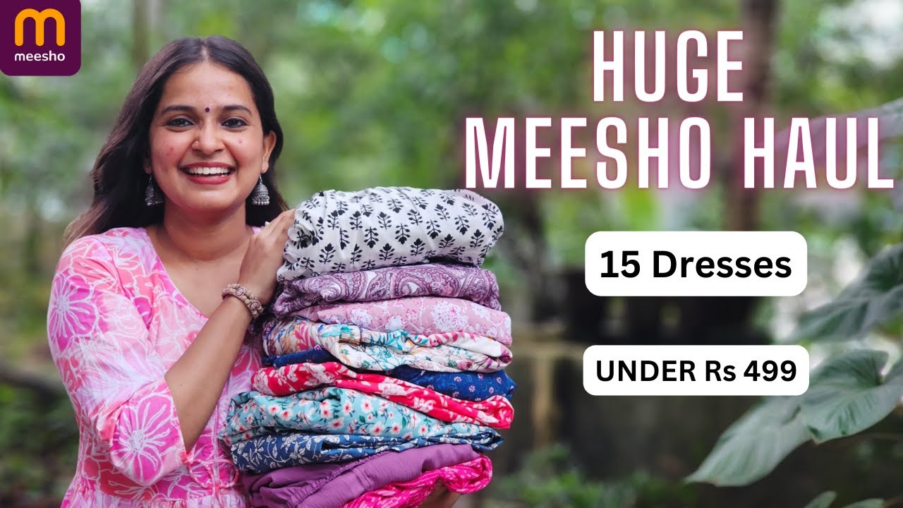 Huge Meesho Haul | 15 Meesho Midi/Maxi Dresses Under Rs 499