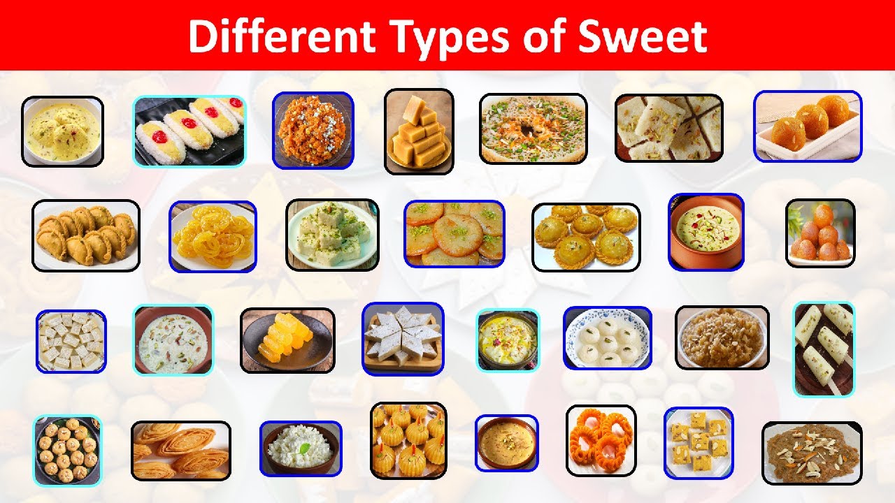 Names of Sweets with Pictures | Different Types of Indian Sweets | Desserts Name | Sweets Vocabulary