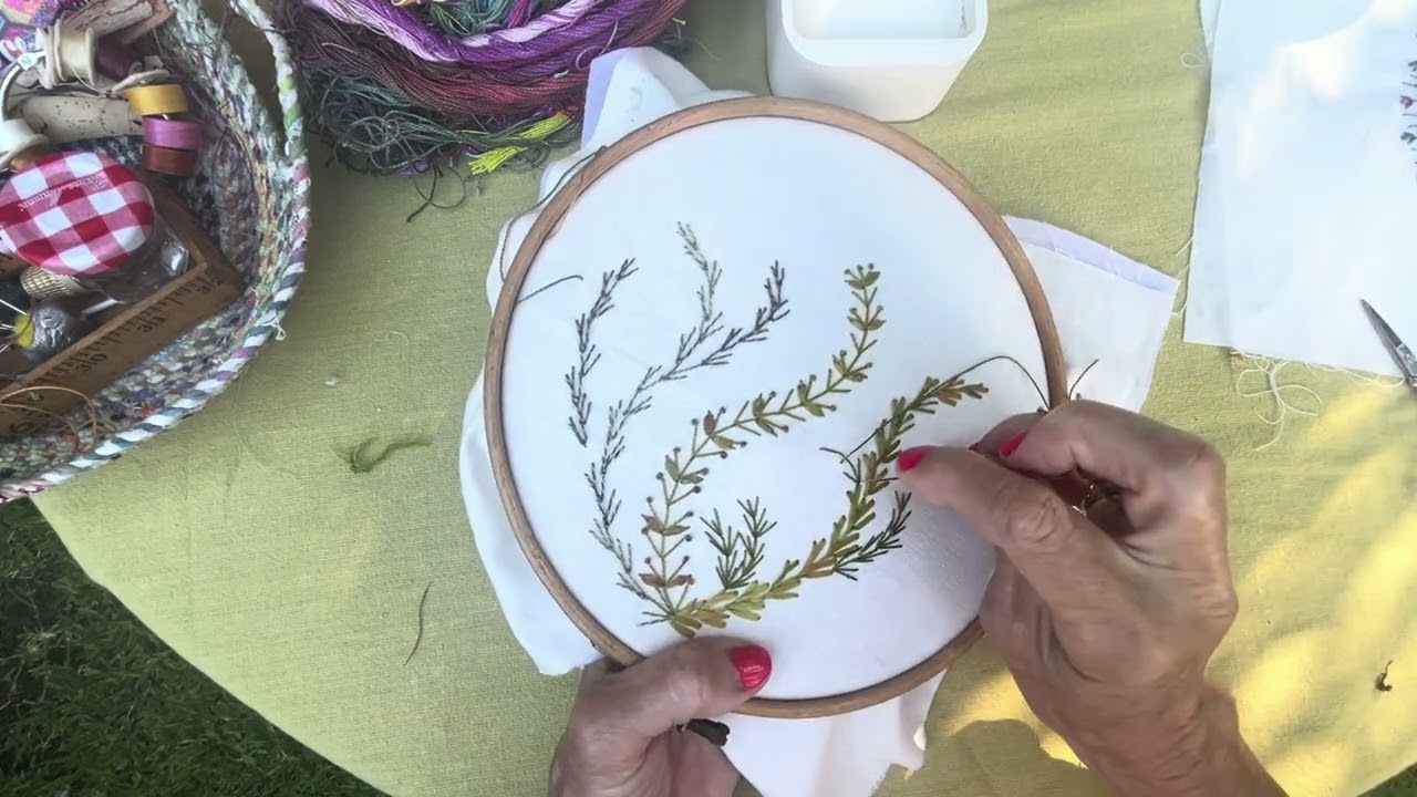Snippets of my stitching life 🪡cast-on stitch buds #embroidery #embroiderystitches
