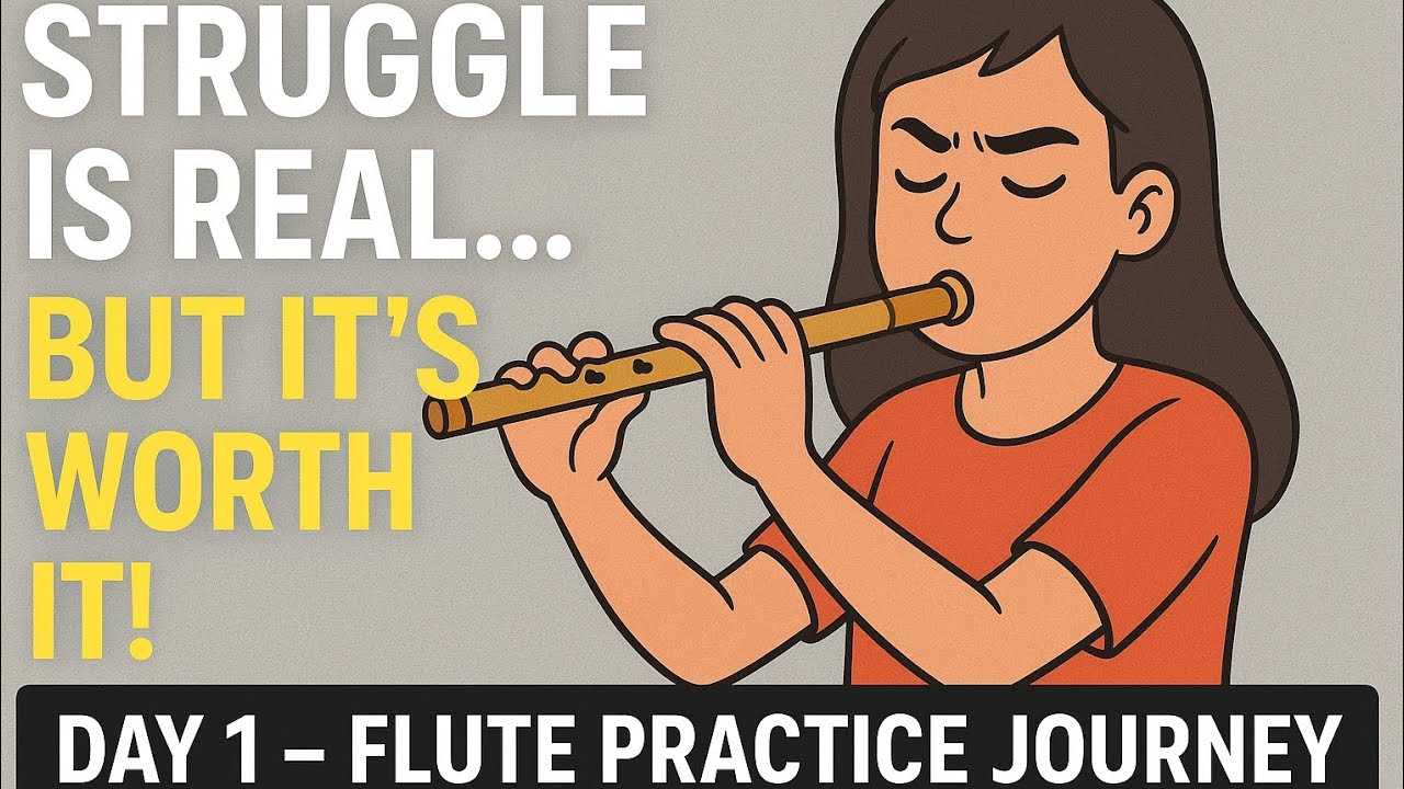 Day 1 of my flute practice. Learning from Chinmay Gaur Sir’s YouTube channel.