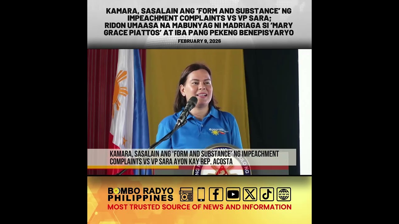 Kamara, sasalain ang ‘form and substance’ ng impeachment complaints vs VP Sara | Bombo Radyo