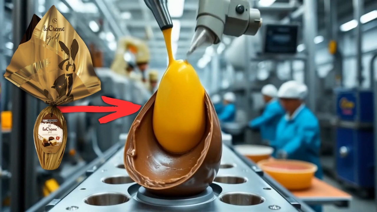 Como os OVOS DE PÁSCOA são feitos - Processo Industrial