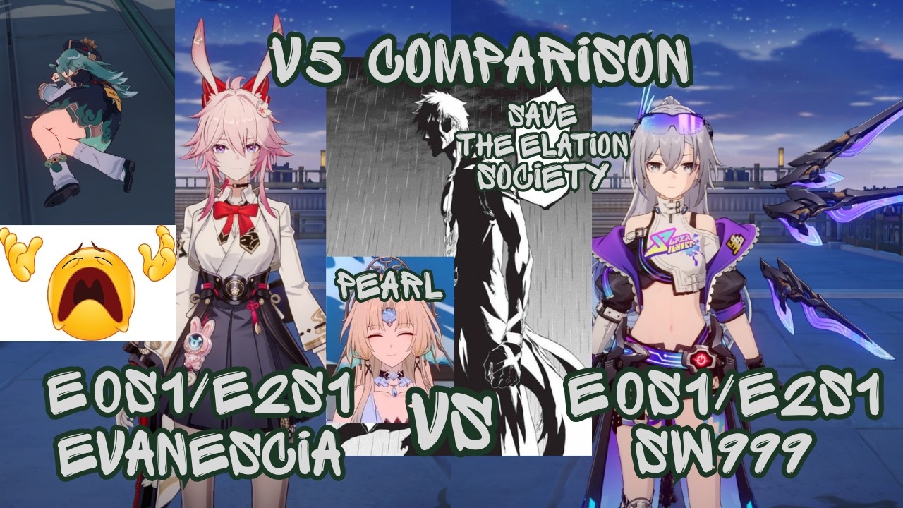 (V5) HSR 4.2 | Evanescia vs SW999 | E0S1/E2S1 Comparison In Non-Shill Environment | 4.2 Knight III
