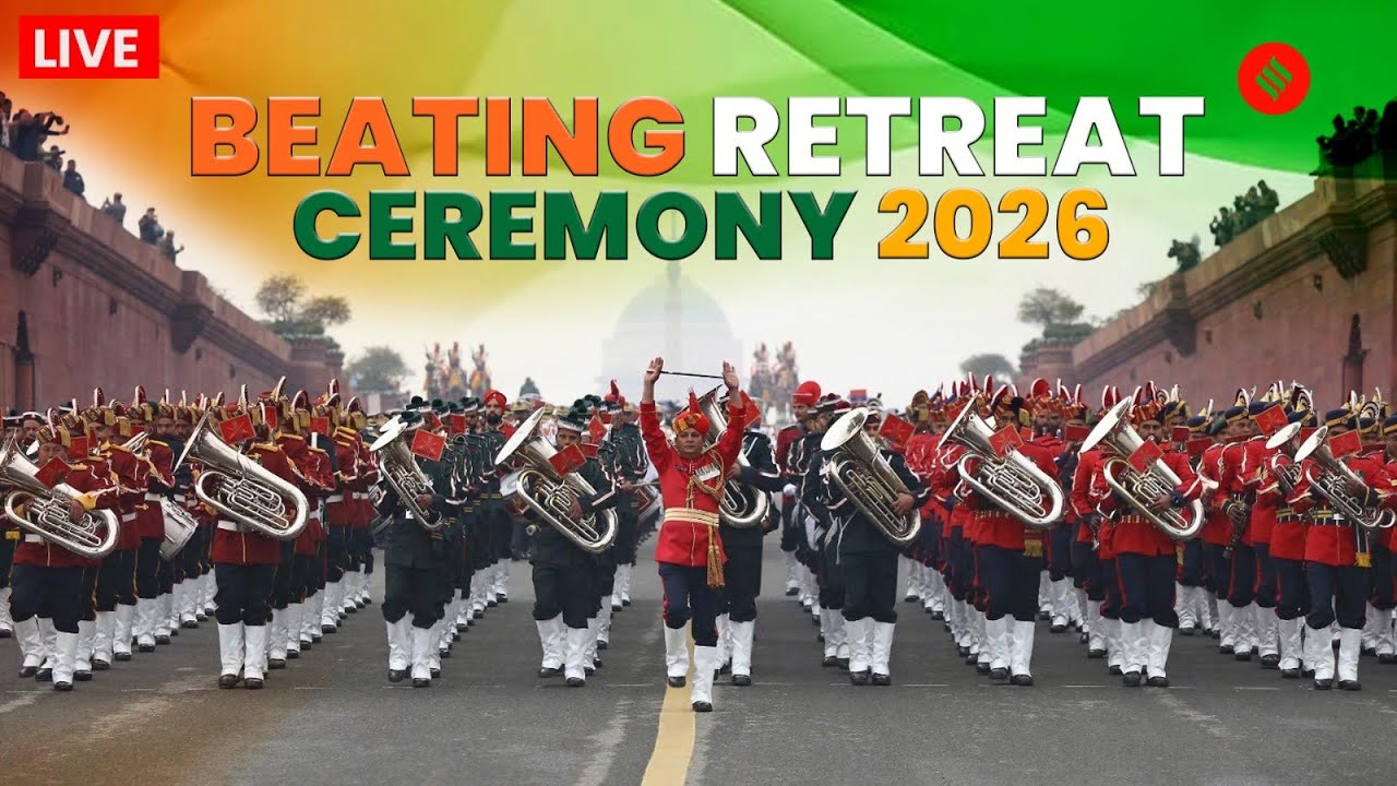 Beating Retreat Ceremony LIVE: Military Band Takes Part In Republic Day's Final Ceremony