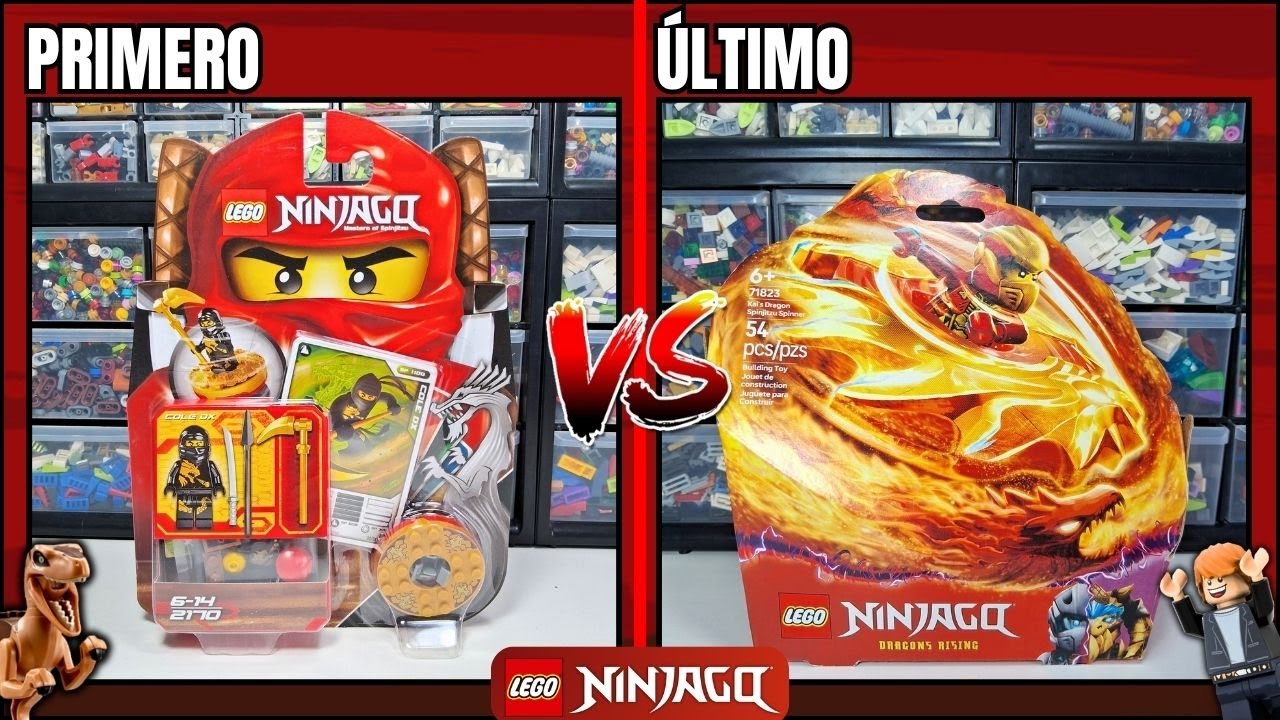 Primeros Spinners de LEGO Ninjago VS LEGO Ninjago Dragons Rising Spinjitzu Spinners